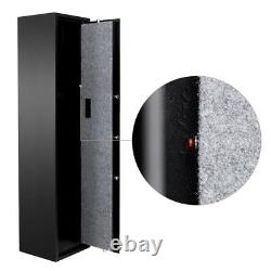 Large Electronic 5 Rifle Gun Safe Firearms Shotgun Storage Cabinet With Lock Box