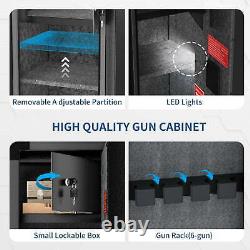 Large Gun Rilfe Safe Fingerprint Quick Access 5 6 Gun Storage Metal Cabinet USA