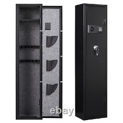 Large Gun Safe 3-5 Gun Rifle Safe Gun Storage Cabinets Pistol Pocket Keypad Lock