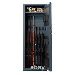 Large Gun Safe f Home Rifle & Pistol Biometric Gun Storage Cabinet Ammo Storage