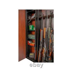 Large Metal Gun Cabinet Locker Rifle Shotgun Lockable Durable Storage Organizer