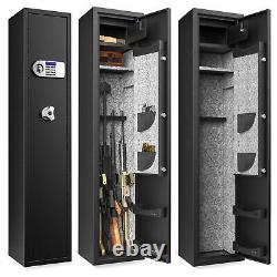 Large Rifle Gun Safe Cabinet for 6 Rifles LCD Digital Keypad Lock Fireproof