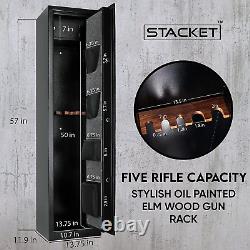 Large Rifle Gun Safe Cabinet with Wooden Stylish Storage Rack Heavy Duty
