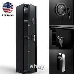 Large Rifle Gun Safe Quick Access 5 Gun Storage with Biometric Fingerprint Lock