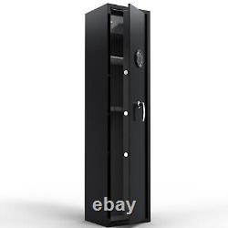 Large Rifle Gun Safe Quick Access 5 Gun Storage with Biometric Fingerprint Lock