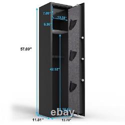 Large Rifle Gun Safe Quick Access 5 Gun Storage with Biometric Fingerprint Lock