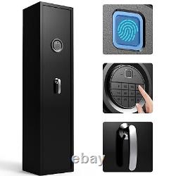 Large Rifle Gun Safe Quick Access 5 Gun Storage with Biometric Fingerprint Lock