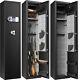 Large Rifle Safe Quick Access 5-6 Gun Storage Cabinet With Pistol Ammunition Box