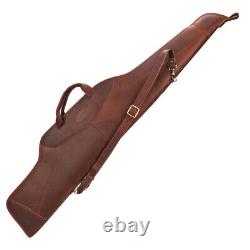 Leather Rifle Case Scope Carry Soft Lined Gun Slip Storage Pad Sling Bag