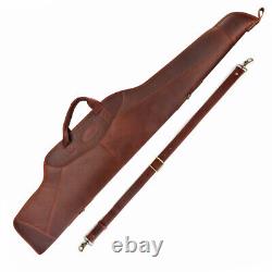 Leather Rifle Case Scope Carry Soft Lined Gun Slip Storage Pad Sling Bag