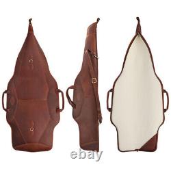 Leather Rifle Case Scope Carry Soft Lined Gun Slip Storage Pad Sling Bag