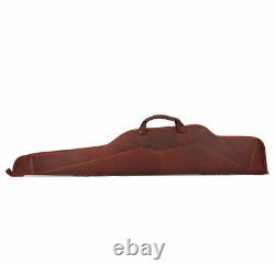 Leather Rifle Soft Case Gun Scoped Bag Safe Slip Padded Carrying Storage-TOURBON