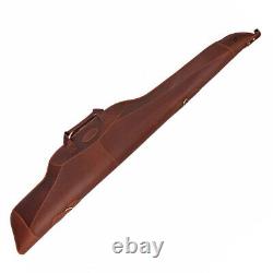 Leather Rifle Soft Case Gun Scoped Bag Safe Slip Padded Carrying Storage-TOURBON