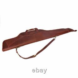 Leather Rifle Soft Case Gun Scoped Bag Safe Slip Padded Carrying Storage-TOURBON