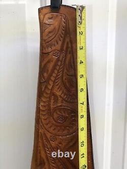 Leather rifle gun case Hand Made Deer Scene And Western Design Very Stunning