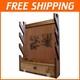 Lightweight Wall-mount Wooden Gun Display With Storage Compartment Deer Print