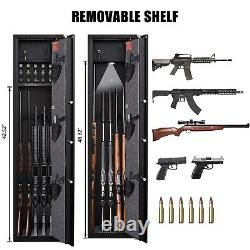 Long Gun Safe, Quick Access 4-5-Gun Storage Cabinet Electronic Rifle Safe