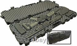 MTM Tactical Rifle Case 42 2 Gun Padded Hard Storage Hunting Travel Outdoor
