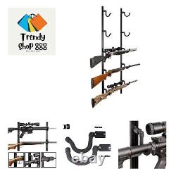 Made Gun Rack Rifle Shotgun Hanger and Fishing Rod Pole Rack