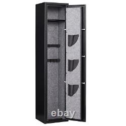 Metal Gun Rifle Cabinet Digital Keypad Storage Safe Quick Access Cabinet Black