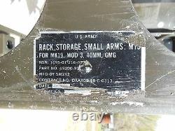 Military Surplus Rack Storage Small Arms Rifle Gun M-15 Mk19 Mod 3 40 MM Gmg Us