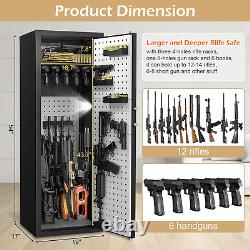 NEW 12-14 Large Rifle Safe, Gun Safe for Rifles and Shotguns, LCD Keyboard