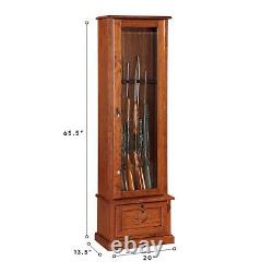 NEW American Furniture Classics 8 Gun Key Locking Wooden Storage Display Cabinet