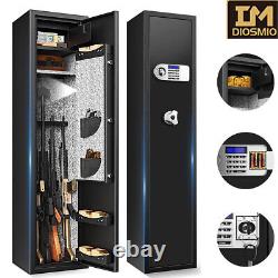 New Large Rifle Safe Quick Access 5-6Gun Storage Cabinet withPistol Ammunition Box