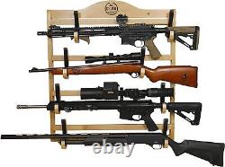 New O&C Wall-Mounted Gun Rack Rifle/Shotgun Storage Display Rack Indoor Hardwood
