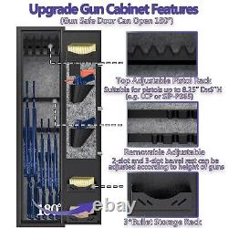 PIN Code Gun Safe for 2-5 Rifles Shotgun with Storage Shelves+Pistol Pocket/Rack