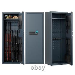 PINTY Adjustable Gun Safe Biometric Rifle & Pistol Storage Cabinet with 3 Locks