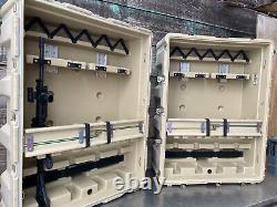 Pelican Hardigg Military Weapon Shipping Storage 8 Rifle Gun Rack Case with OPTICS