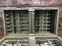 Pelican Hardigg US Military Weapons Shipping Storage 12 Rifle Gun Rack Hard Case