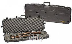 Plano Heavy Duty Hard Lockable Double Scoped 2 Rifles Gun Travel Case Storage