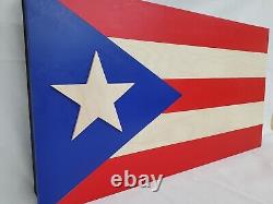 Puerto Rico Flag Gun Concealment Cabinet Secret Hidden Storage Safe Furniture