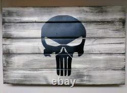 Punisher Skull Hidden Gun Storage Sign With Rfid Security