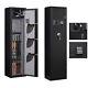 Quick Access 4-5 Rifle Storage Cabinet Keypad Strong Steel Gun Safe W Alarming