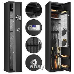 Quick Access 5-6 Gun Rifle Safe Storage Cabinet Keypad Heavy Steel Dual Alarm US