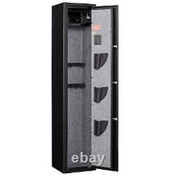 Quick Access 5-6 Gun Storage Cabinet w Handgun Locker Keyboard PIN Code Gun Safe