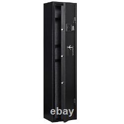 Quick Access 5-6 Rifle Storage Cabinet Keypad Steel Gun Safe w Alarm System USA