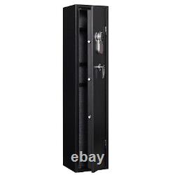 Quick Access 5-6 Rifle Storage Cabinet w Handgun Locker Keyboard Code Gun Safe