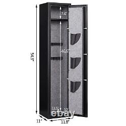 Quick Access 5-6 Rifle Storage Cabinet w Handgun Locker Keyboard Code Gun Safe