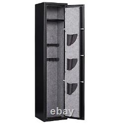 Quick Access 5-6 Rifle Storage Cabinet w Handgun Locker Keyboard Code Gun Safe