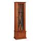 Rifle Shotgun Cabinet 8 Gun Key Lock Wooden Storage Display Cabinet