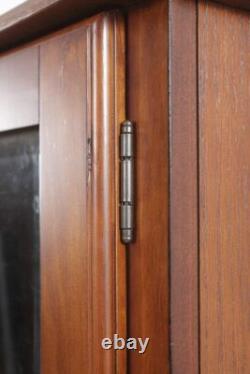 RIFLE SHOTGUN CABINET 8 Gun Key Lock Wooden Storage Display Cabinet Brown NEW