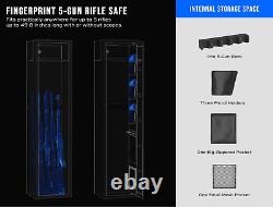 RPNB Rifle Safe Biometric Fingerprint, 5-Gun Rifle Security Cabinet