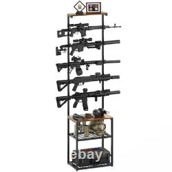 Rack Floor Rifle Rack Holds up 5 Guns Indoor Gun Rack for Wall Mount Gun Display