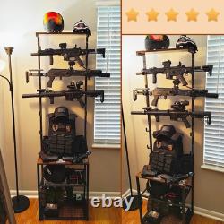 Rack Floor Rifle Rack Holds up 5 Guns Indoor Gun Rack for Wall Mount Gun Display