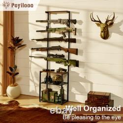 Rack Floor Rifle Rack Holds up 5 Guns Indoor Gun Rack for Wall Mount Gun Display