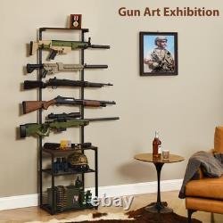 Rack Floor Rifle Rack Holds up 5 Guns Indoor Gun Rack for Wall Mount Gun Display